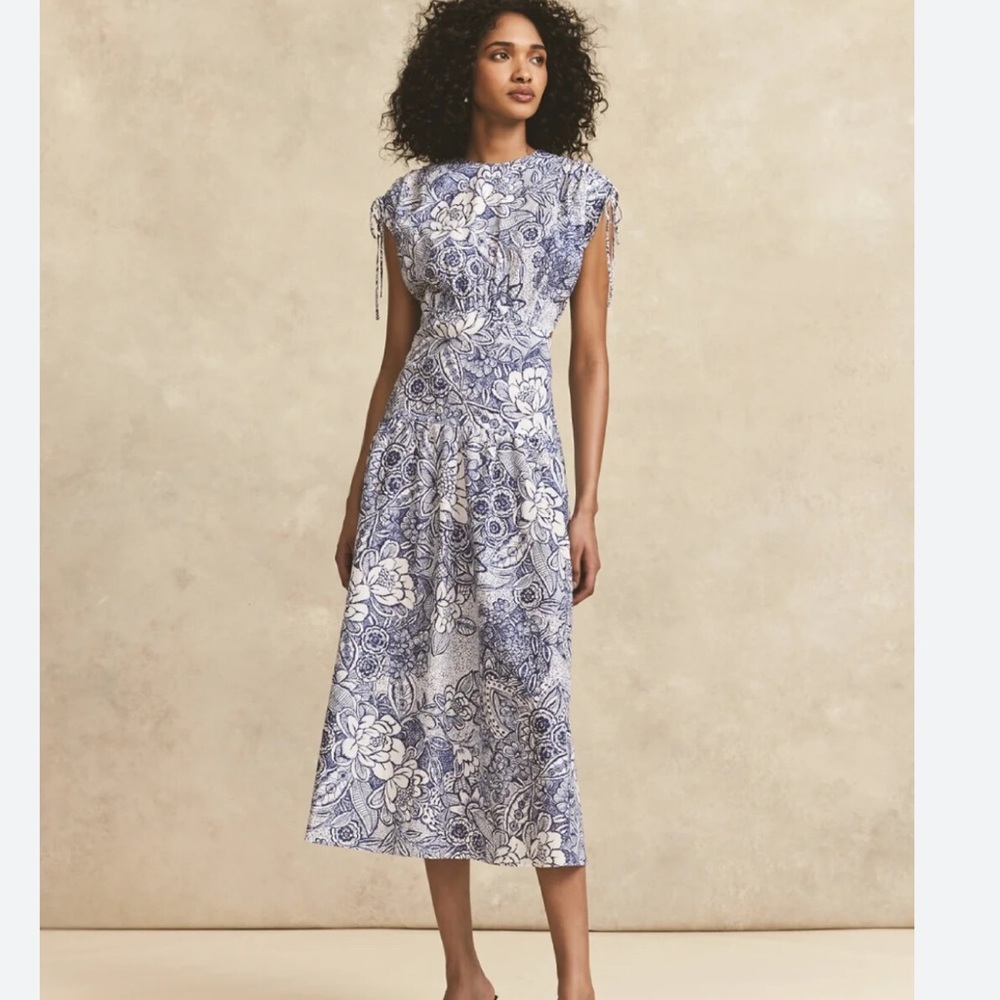 PEARL BY LELA ROSE FLORAL MIDI CUT OUT 6
